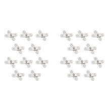 20PCS Shed Door Hinges Kitchen Cabinet Hidden 360 Degree Rotation Pivot Stainless Steel Rotating Rotatable 57x16 mm