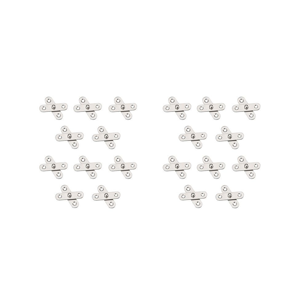 20Pcs Shed Door Hinges Kitchen Cabinet Hidden 360 Degree Rotation Pivot Stainless Steel Rotating Rotatable 57X16 Mm 4711524325185