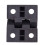 6pcs 63mm X 50mm Cabinet Plastic Hinge Door Hinges Hinge Black 6