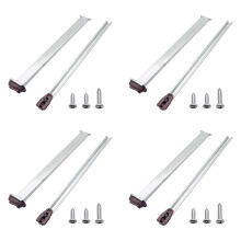 4X Metal Drawer Slide for Various Dressers and Nightstands, Drawer Track and Rail Kit with Metal Support Plate