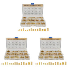990 Pcs Brass Threaded Insert Nuts M2 M3 M4 M5 Female Thread Knurled Nut Inserts Embedment Nut for 3D Printing Part