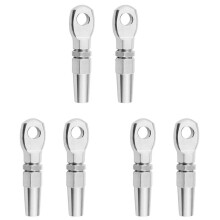 6St Marinkvalitet 316 Rostfritt Stål Swageless Eye Terminal Trådkabel Rep Gör-det-Själv Fitting Rigghårdvara Balustradsats