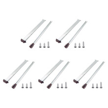5X Metal Drawer Slide for Various Dressers and Nightstands, Drawer Track and Rail Kit with Metal Support Plate