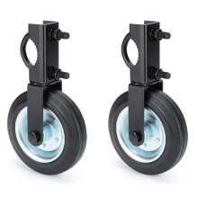 2pcs 6 Inch Gate Wheel Gate Caster Kit Heavy Duty Gate Helper Wheel Gate Support Wheel Black