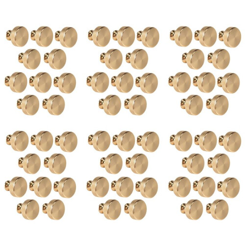 60 Pack 1.2 Inch Brushed Gold Cabinet Knobs Knurled Kitchen Cabinet Knobs Gold Drawer Knobs Round Dresser Knobs