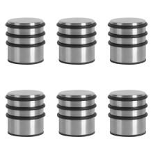 6X Stainless Steel , Household Anti-Collision Door Stop, Perforation-Free Silent Door Stop