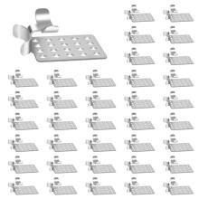 Roof de-Icing Cable Clips, 200 Pack Aluminum Roof Clips, Metal Clip, Heat Cable Roof Clip, de-Icing Cable Clamps