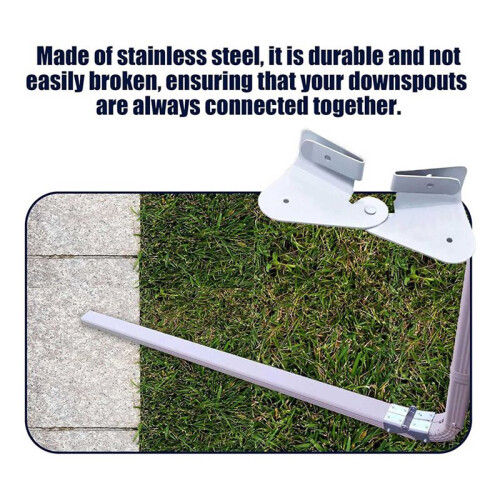 8 Pack Gutter Downspout Extensions Gutter Hinges Downspout Extension for Rectangle or Square Downspout