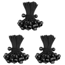 Black Bungee Cord, Heavy Duty Outdoor Bungee Cord with ,Tarp Tied Bungee for Shelter, Camping, 180pcs