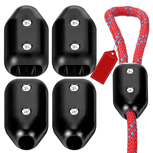 8 Peças de Braçadeiras de Corda de 5/8 Polegadas, Braçadeira Corda  Reutilizável, Braçadeira de Conector de Corda de Plástico Preta Adequada 1