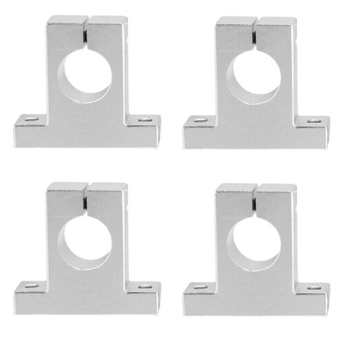 4 Pcs Linear Motion Rail Clamping Rod Rail Guide Support Shaft Bracket Coupling Mount SK20 20mm