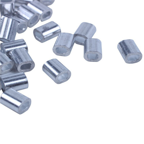 2000 St 1 mm Ståltråd Aluminiumhylsor Ärmar Silverton 2