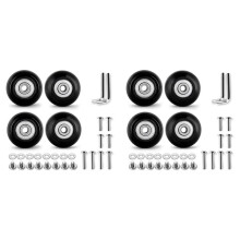 8Pcs Set Luggage Replacement Wheels 50mm with 6mm(0.24In) Bearings Repair Kits ABEC 608Zz for Suitcase and Inline Skate