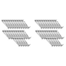 5inch 50 Pack Gutter Hangers, with Pre-Inserted Screw, Aluminum Gutter Brackets for Repairing Sagging Rain Gutters
