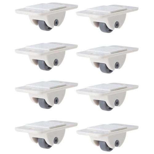 8 Pcs Self Adhesive Casters Wheels for Storage Box Trash Can Single Direction Non-Swivel Casters No Drilling
