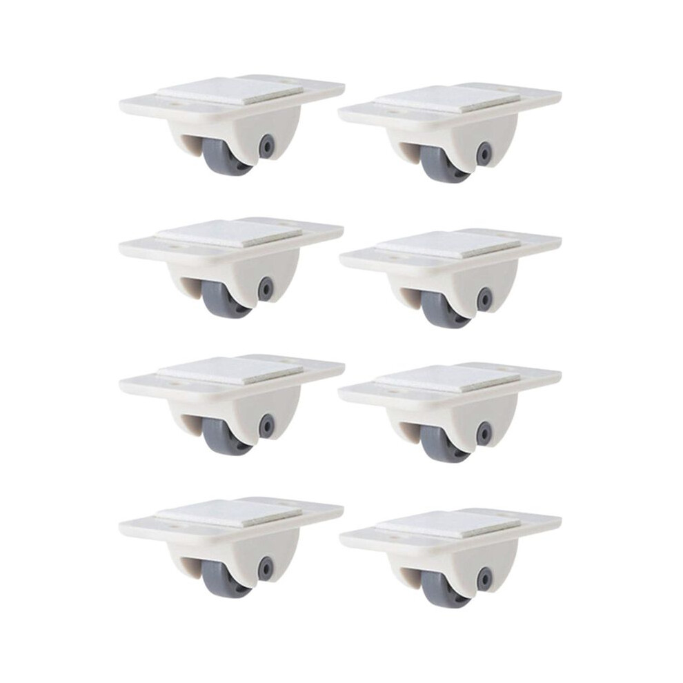 8 Pcs Self Adhesive Casters Wheels For Storage Box Trash Can Single Direction Non-Swivel Casters No Drilling 4711227063605