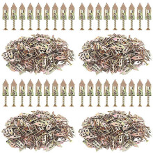 200X Drywall Self-Drilling Anchors with Screws,Hollow-Wall Anchor Kit with Screws,Suitable for Wall Insulation Board