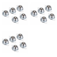15Pcs Carbon Steel Swivel  Caster Wheel Car Robot Universal Eye Round Wheel for Machinery Trolleys Furniture