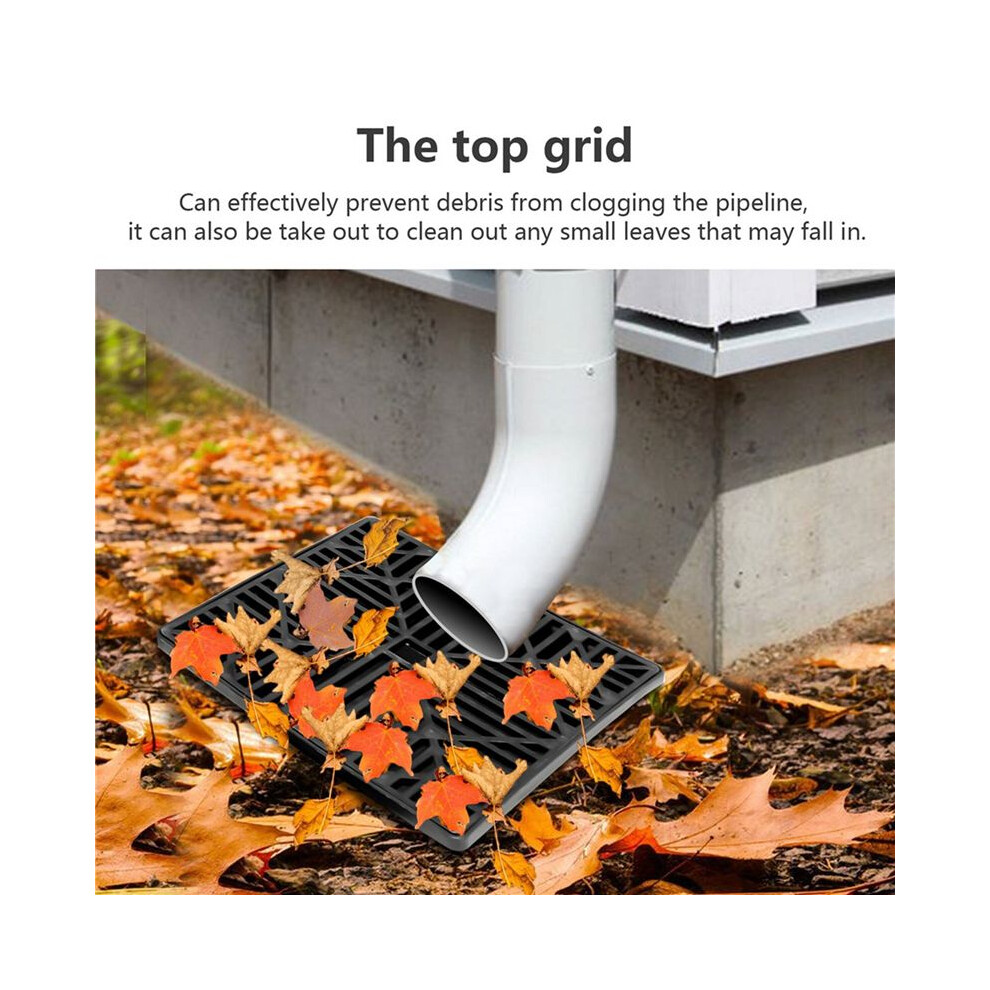 4X Catch Basin Downspout Flexible Extension Storm Drain Catch Basin Drainage System Drain Adapter 6034275886889