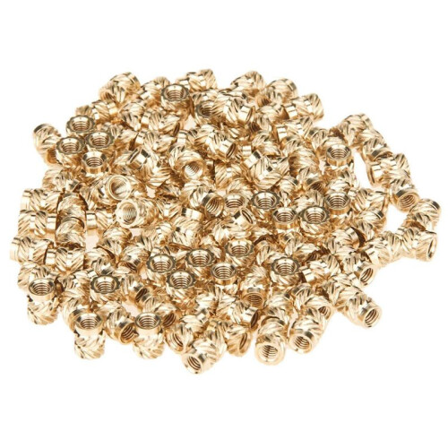 480Pcs M3X5.7-OD4.6 Thread Knurled Brass Threaded Heat Set Heat Resistant Insert Embedment Nut for 3D Printer 2