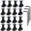 48 Pack M 4 T-Nut Metric Camming Screw Replacement Sets Compatible with Standard Rail Systems, with Thread Screws 3