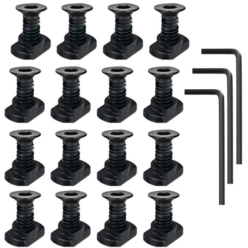 48 Pack M 4 T-Nut Metric Camming Screw Replacement Sets Compatible with Standard Rail Systems, with Thread Screws 2
