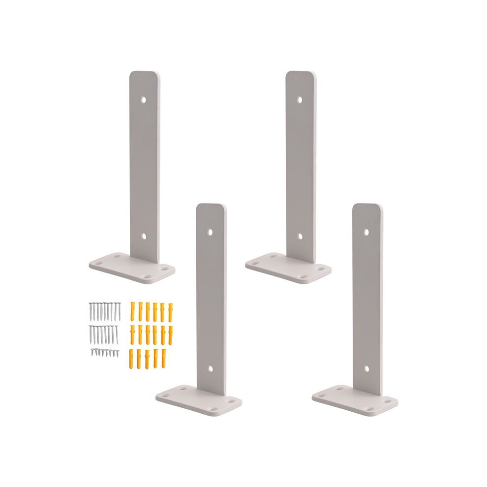 4Pack Floating Shelf Bracket 8 Inch, Industrial Heavy Duty Shelf Brackets L Brackets Hidden Metal Shelf Bracket 6033393061758