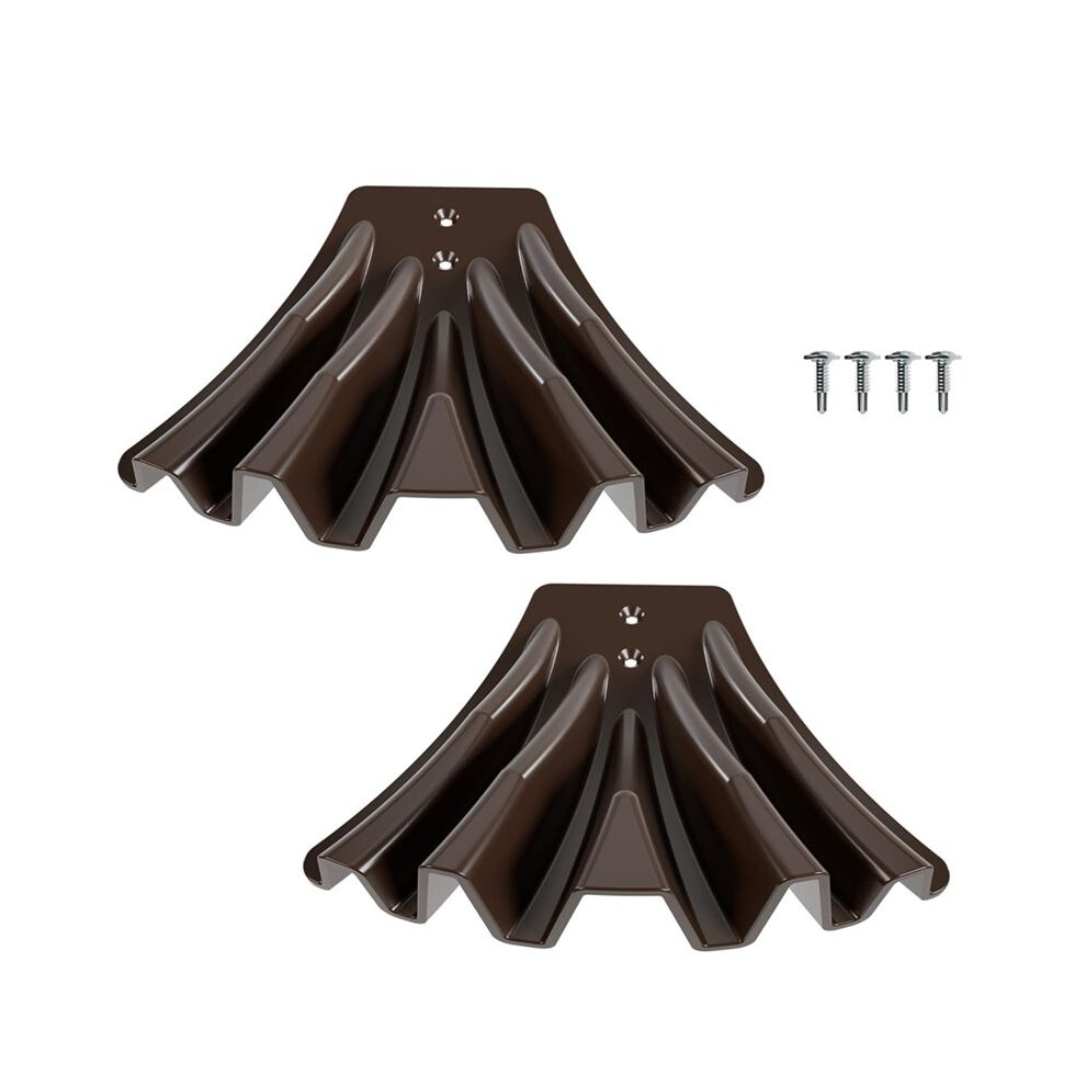 2Pcs Gutter Downspout Diverter, Gutter Downspout Extensions For Rainwater Dispersal, Rain Gutter Disperser Brown 6031068258885