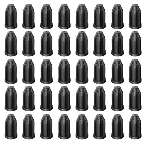 40Pcs Caster Socket Plastic Sleeve Round Inserts, Chair Caster Wheel Stem Insert, 1Inch Wheel, 7/16Inch Inside Stem 1