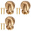 3X Solid Brass Cabinet Furniture Drawer Cabinet Door Handle Round Knobs Round Wardrobe Pull Door Handle 37mmx28mm 1