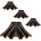 4PCS Gutter Downspout Diverter,Gutter Downspout Extensions for Rainwater Dispersal,Rain Gutter Disperser Brown 1