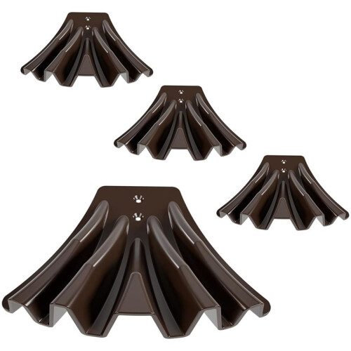 4PCS Gutter Downspout Diverter,Gutter Downspout Extensions for Rainwater Dispersal,Rain Gutter Disperser Brown
