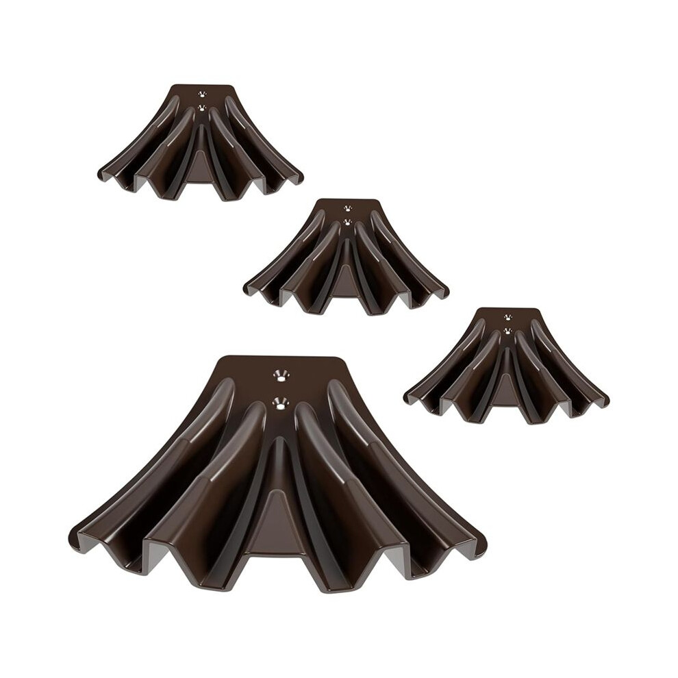 4Pcs Gutter Downspout Diverter,Gutter Downspout Extensions For Rainwater Dispersal,Rain Gutter Disperser Brown 6033116306326