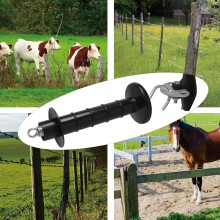 12 Manijas para Cercas Eléctricas, Resorte Aislado, Accesorios de Repuesto para Cercas, para Portones de Pasto.