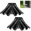 4PCS Gutter Downspout Diverter,Gutter Downspout Extensions for Rainwater Dispersal,Rain Gutter Disperser Black 3