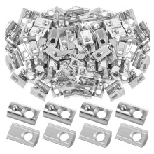 100 Stuks 4040-Serie M8 T-Moeren Halve Rol in Veer Zilveren Draadveer Koolstofstaal Europese Standaard T-Moer