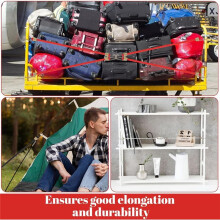 10 Inch Tensioning Rubber Straps,with Hooks Connectable Tensioning Rope Tarpaulin Tensioner Tent Tensioner for Attaching