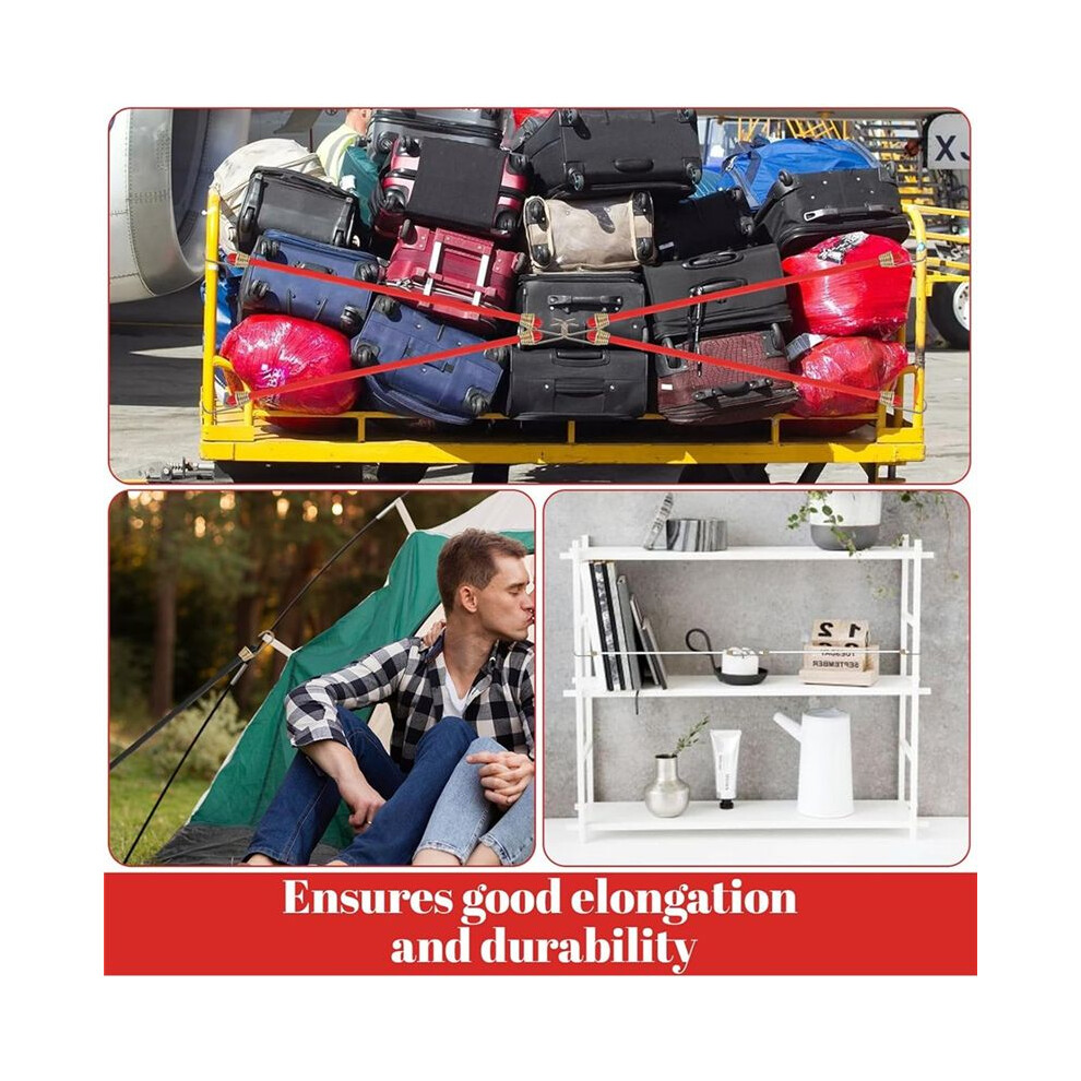 10 Inch Tensioning Rubber Straps,With Hooks Connectable Tensioning Rope Tarpaulin Tensioner Tent Tensioner For Attaching 4711953168193