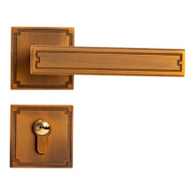 New Chinese Style Door Lock, Wooden Door Handle, Split Silent Interior, Household, Bedroom, Retro Handle Lock A
