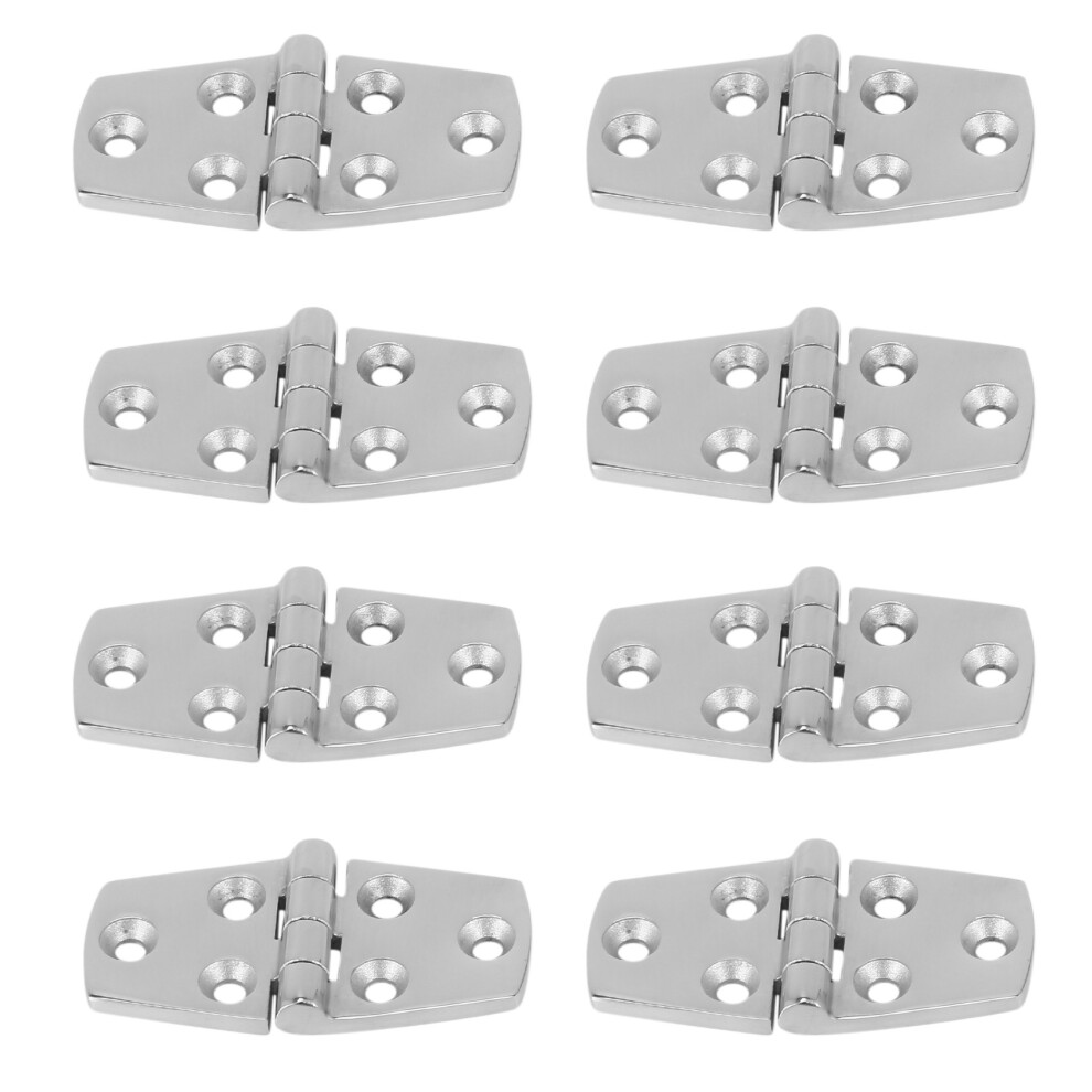 Marine 8Pieces Stainless Steel Strap Hinge Door Hinge For Marine Boat Yacht 76 X 38 Mm Rafting Boating Accessories 4713579113052
