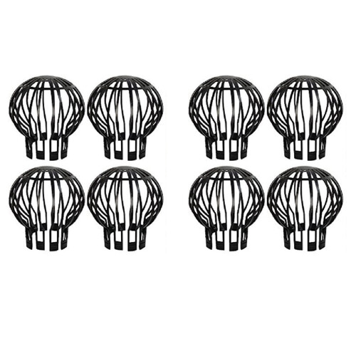 8PCS Gutter Guard Downspouts Filter Strainer Preventing Leaf Debris Branches Roof Moss From Clogging the Pipes