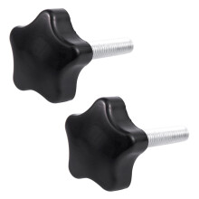 2X ŚRuby M8 X 40Mm GłOwica Gwiazdowa ŚRuba SkrzydełKowa PokręTłO Zaciskowe Uchwyt Czarny