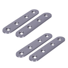 Flat Stainless Steel Repair Mending Fixing Plate Brackets Support 4pcs