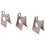 100pcs Bronze Tone Spring Metal Car Door Panel Spire Screw U-Type Clips 5