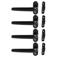 4X Door and Window Handle Lock Casement Window Lock Wheel Handle Black