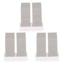 6 Pack Set Premium Heavy Duty Door Stop Rubber Wedge with Decorative Storage Holder-Perfect Doorstop