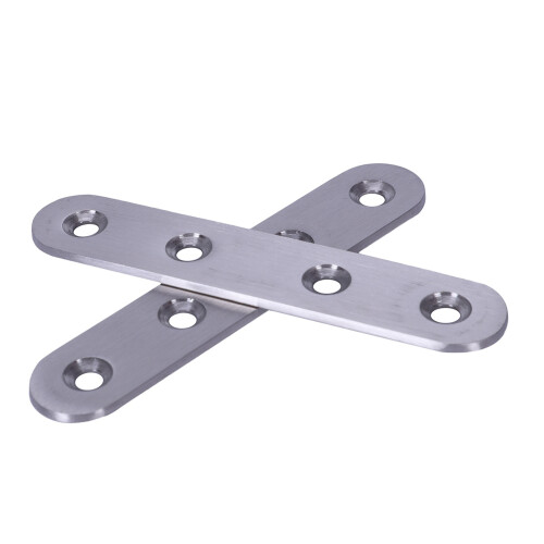 Flat Stainless Steel Repair Mending Fixing Plate Brackets Support 4pcs 2