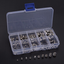 400Pcs 304 Stainless Steel Grub Screws Hex Socket Screw Assortment Kit Set M3/M4/M5/M6/M8