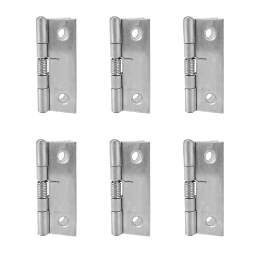 6X 2 Inch Long Stainless Steel Self-Closing Corner Spring Draw Door Hinge 1