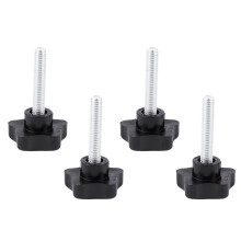 4X ŚRuby M8 X 40Mm GłOwica Gwiazdowa ŚRuba SkrzydełKowa PokręTłO Zaciskowe Uchwyt Czarny